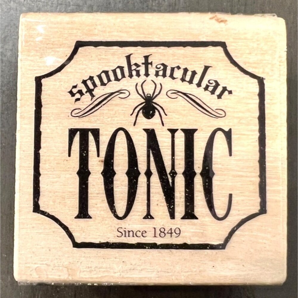 Vintage-Inspired CraftSmart Stamp "Spooktacular Tonic"
